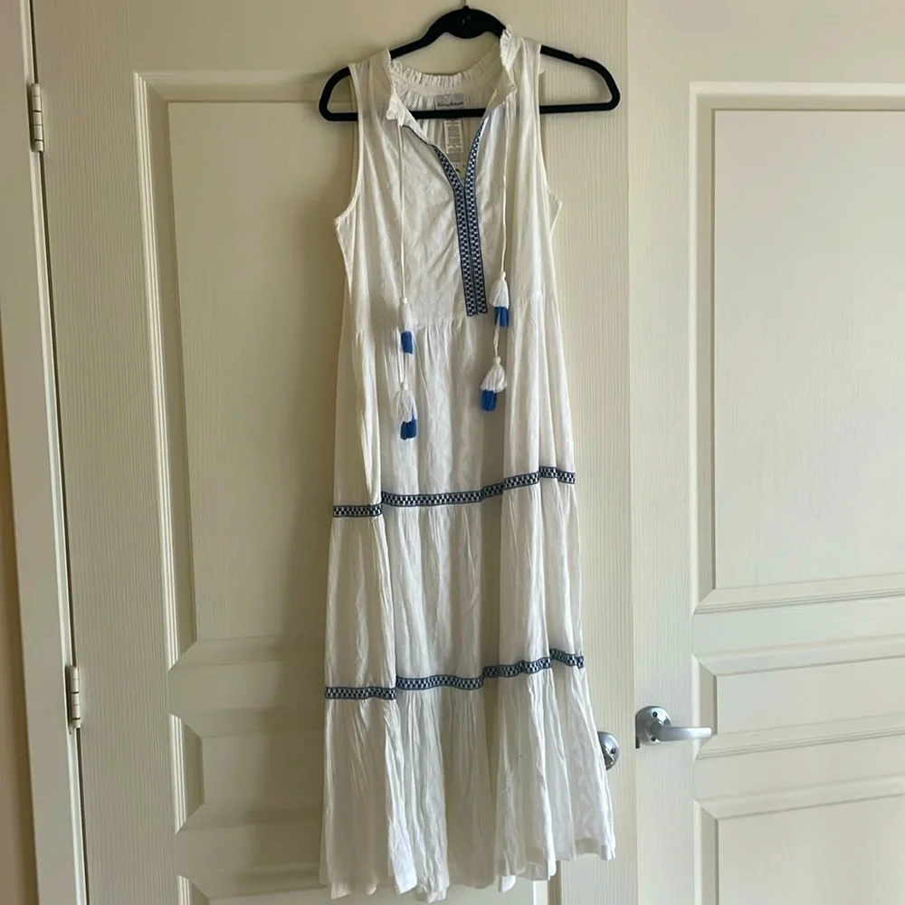 NWT Tommy Bahama White Cotton embroidered Dress - Picture 1 of 3